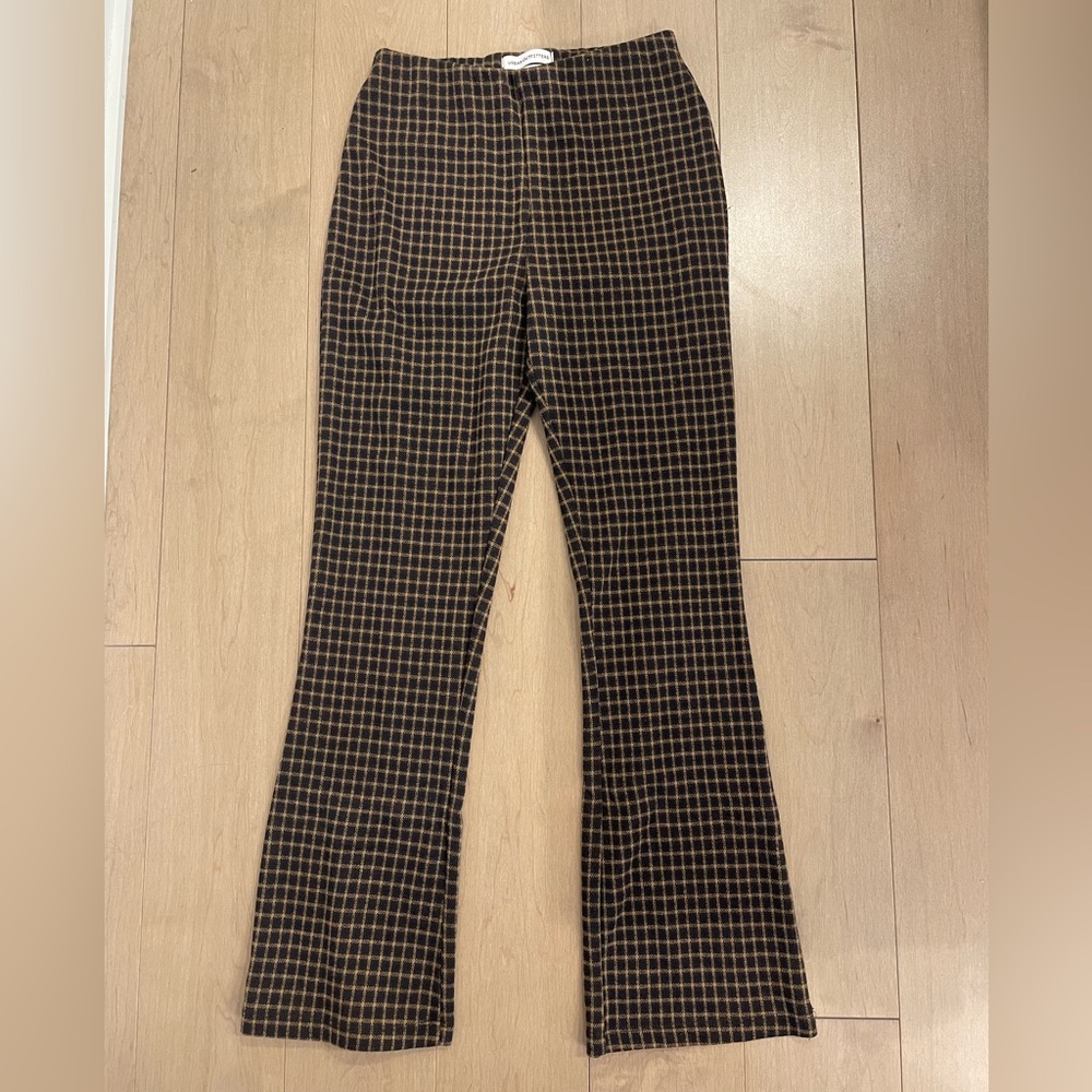 Urban Outfitters Brown and Tan Checkered pants